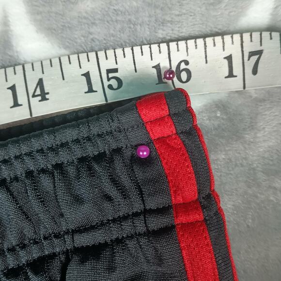 Adidas Track Pants Mens XL Black Red 3 Stripes Athletic Embroidered Logo Sport - Picture 5 of 8